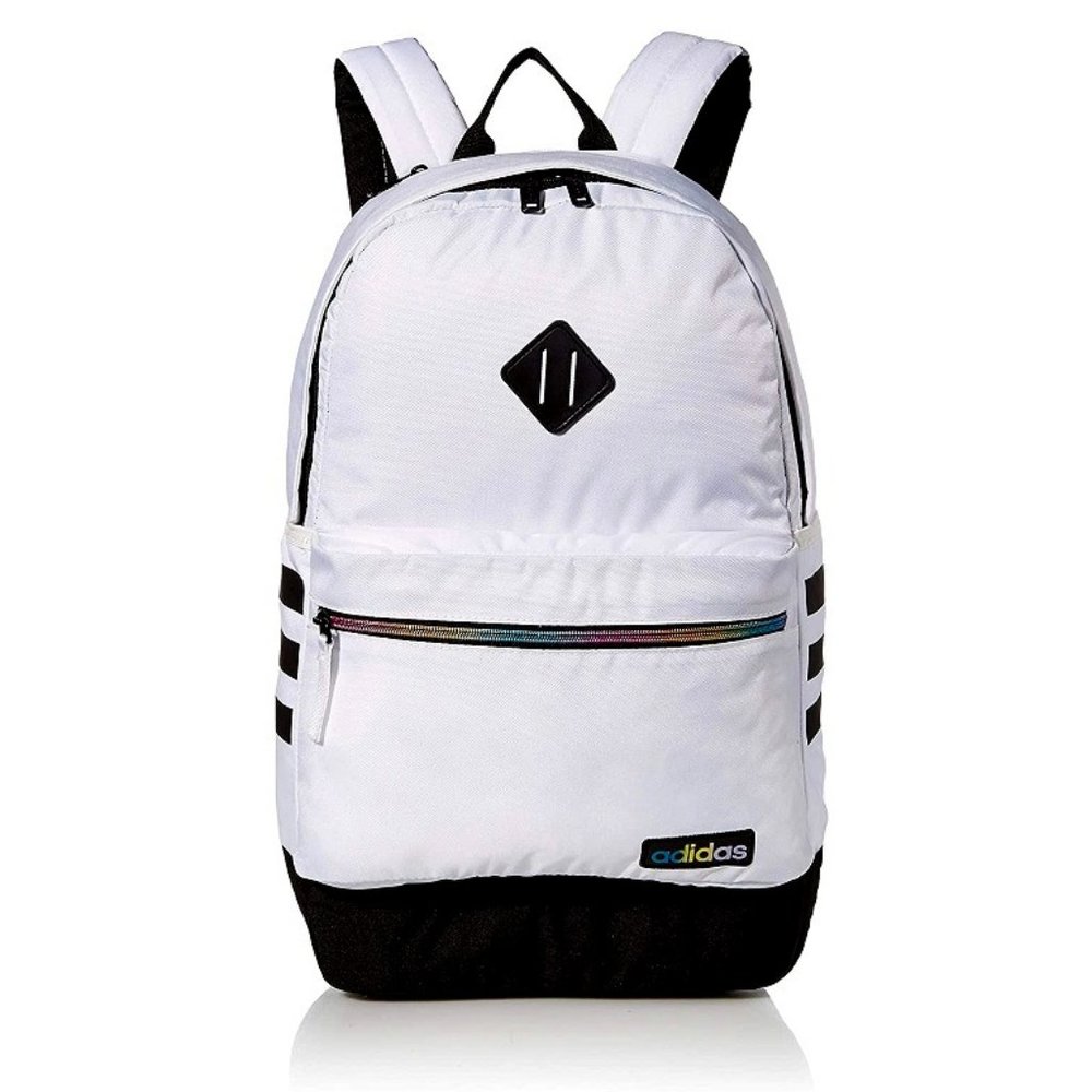 Classic 3S III Laptop Backpack White/Rainbow Zippe